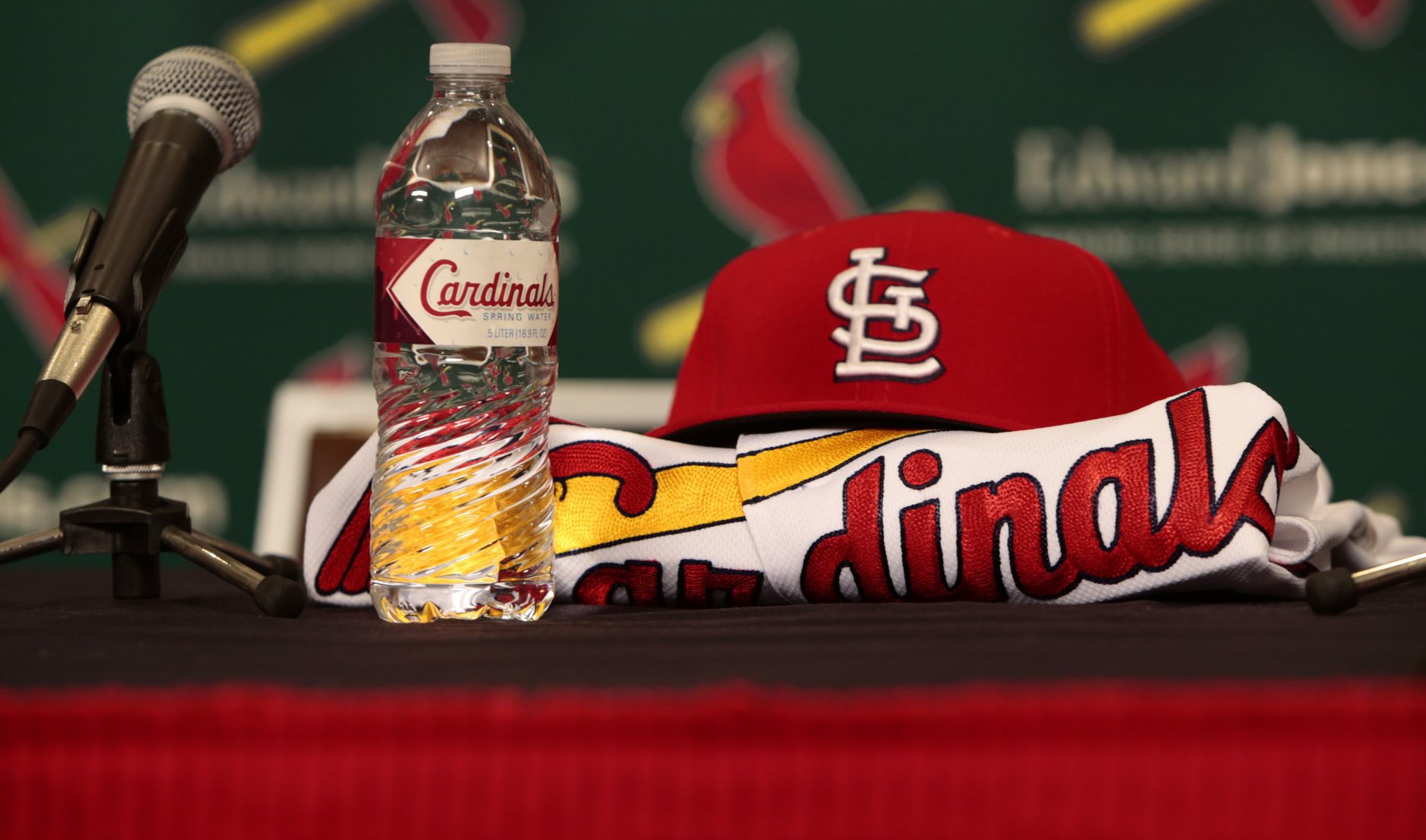 The cardinals present Paul Goldschmidt